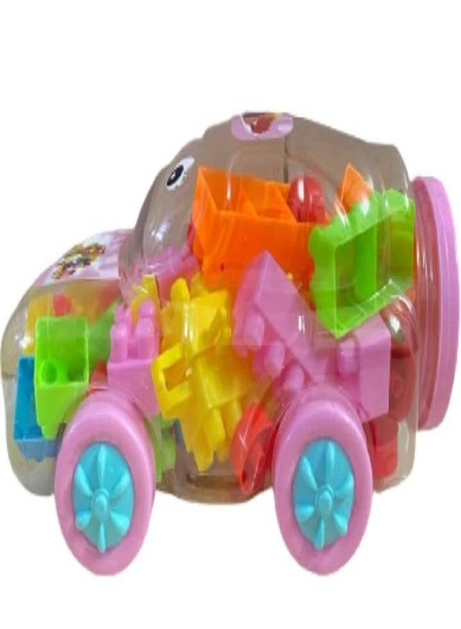 Manos Plastic Building Blocks Set, Multicoloured, 44 Pieces car Shape Toy for Kids - Image 4